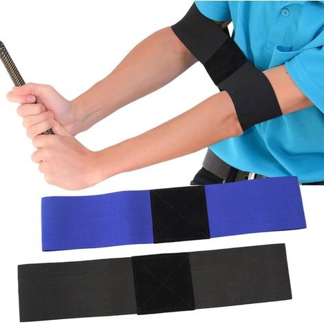 Lot de 2 bandes de bras pour entraînement de swing de golf, correcteur d'alignement de swing pour débutants, hommes, femmes, enfants, golfeurs débutants (1/5)