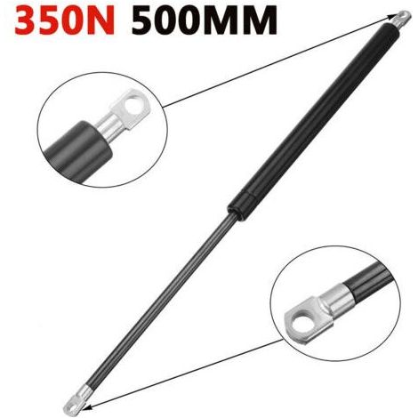 Stoßdämpfer für Pkw, 350 N, 500 mm – Edelstahl – Befestigungsöse – Für Motorhaube, Heckklappe, Möbel (1/5)