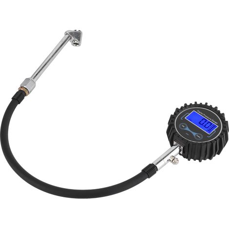 Gonfleur de pneus numérique 3-200 PSI, manomètre digital avec écran LCD, universel pour voiture, moto et camion (1/5)