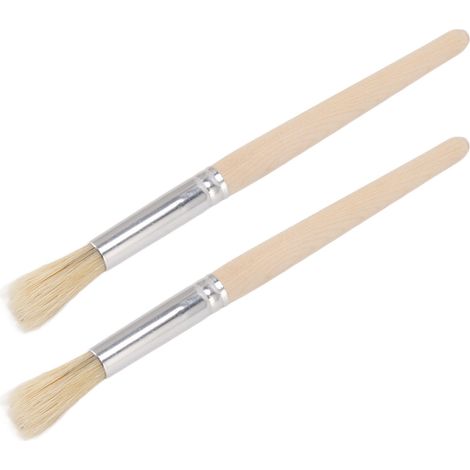 Lot de 2 brosses de nettoyage pour machine à café, manche en bois, outil de nettoyage pour moulin à café, idéal pour les cafés, la maison et la cuisine. (1/5)