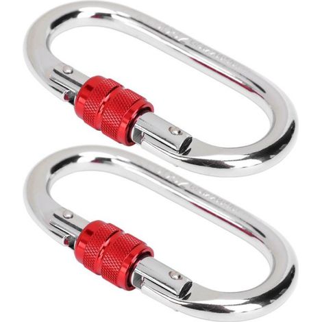 Mousqueton - 25 kN - Pour Escalade Et Activités Extérieures - Lot De 2 (1/5)