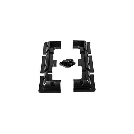 Lot de 7 supports de montage pour panneau solaire, sans perçage, supports de panneau solaire en ABS, kit de support pour toits de camping-car, caravanes, véhicules, camping-cars, garages (Noir) (1/4)