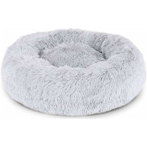 BUNTHAUS Panier rond pour chien coussin pour chat panier donut Ø 50 cm (M) Gris clair (1/5)
