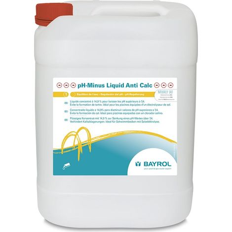Bayrol pH Minus Liquid Anti Calc - pH Moins avec anticalcaire Liquide concentré 20L