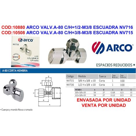 A-80 Verteiler-Eckventil mit H3/8 und M3/8 NV715 1U/CJ