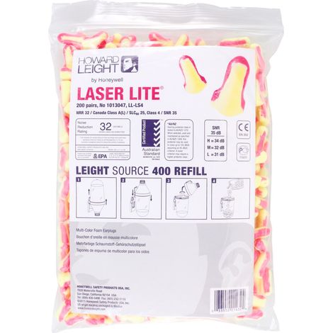Honeywell 200 paia tappi orecchie Laser Lite EN 352-2 SNR 35 dB ricarica - 1013047 (1/2)