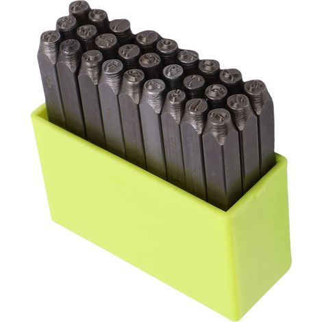 Handstempel-Werkzeugset aus 40Cr-Kohlenstoffstahl, Stempelherstellungswerkzeuge für die Schmuckherstellung und Metallprägung von Großbuchstaben (1/5)