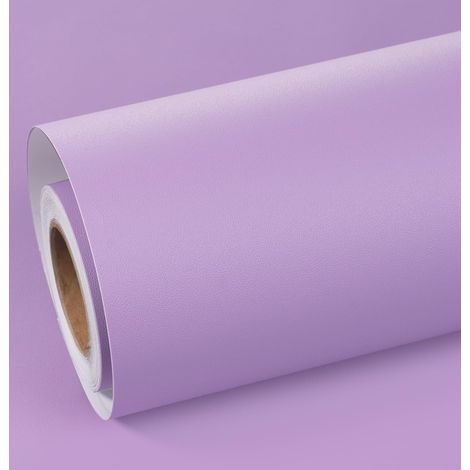 Papier Adhesif pour Meuble Violet Uni Papier Peint Adhésif Mural Chambre Fille Vinyle Adhesif Meuble Cuisine Papiers Peints autocollants Porte Table Armoire Film Autocollant Mat 40cmx3m (1/5)
