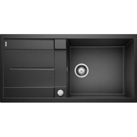 Blanco Metra XL 6 - Silgranitspüle, 100x50 cm, mit Ablaufsystembedienung, Schwarz 525931