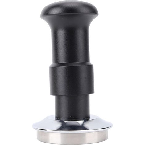 Pressino per caffè a molla, base in acciaio inox nero con design a pressione costante per caffetterie domestiche (51 mm) (1/5)