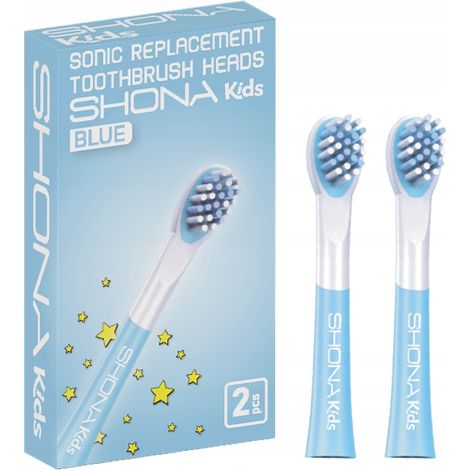 Zahnbürstenkopf für Sonic Zahnbürsten Shona Kido Vision blau Original 2 Stück (1/5)