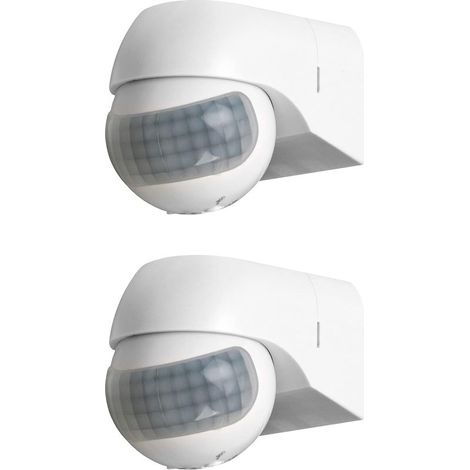 Interruption et décoration PIR QWORK 110-220 V, lot 2, interrupteur mural décoration et sensibilité pour intérieur et extension, porte de détection de 15 à 30 m (1/5)