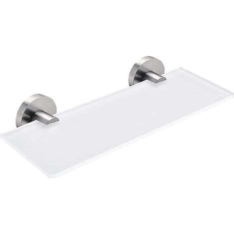 Tablette Verre L.30 Cm, Avec Fixation Inox Brossé, Unix (1/4)
