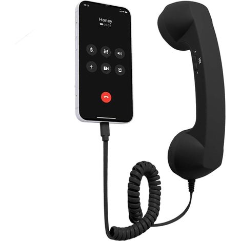 Combinophone Retro Type-C, Telephone, Smartphone, Visio, USB-C, Retro, Haut-Parleur, Micro (1/5)