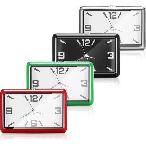 Horloge de voiture miniature autocollante numérique intérieure, accessoire cadeau pour voiture (1/4)