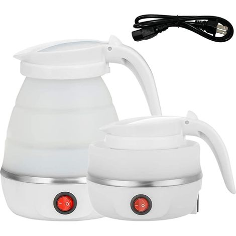 Bouilloire pliable en silicone voyage, chauffe-eau portable camping randonnée, mini bouilloire électrique compacte pour thé café bureau extérieur (1/5)