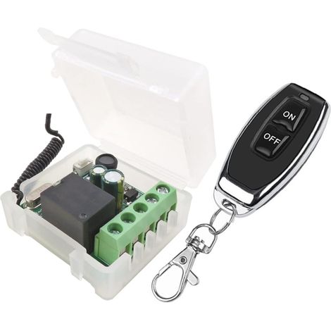 Interrupteur de Télécommande sans Fil 433MHz 230V 220V 240V Récepteur de Relais de commande à distance à 1 Canal avec 1 Émetteur télécommandes Contacts sans potentiel Contrôleur de Relais (1/5)