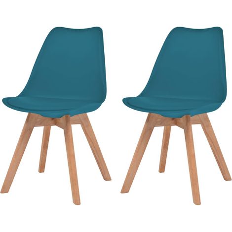 Chaises à manger, Chaises à dîner, Fauteuils de Relaxation lot de 2 Turquoise Plastique BGT10838 (1/5)
