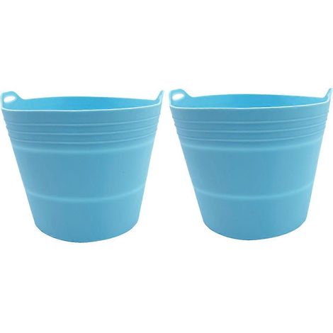 Lot de 2 sacs réutilisables en silicone bleu pour seaux à graisse (1/5)