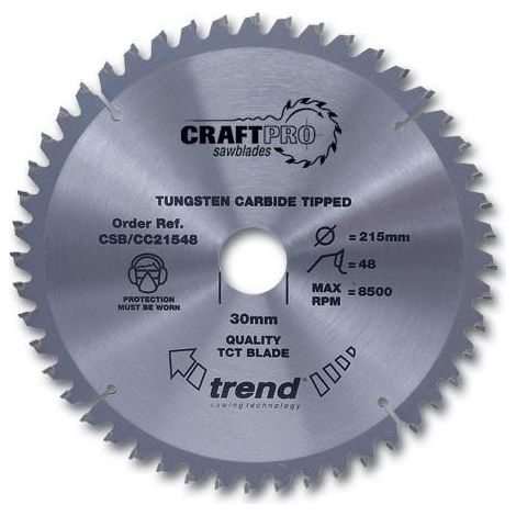 TREND SAW BLADE CROSSCUT 255 X 24T X 30