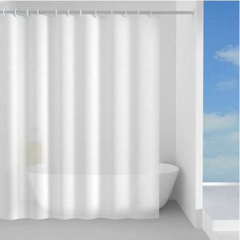 Gedy Basic Tenda Doccia in Peva, Finitura Bianca, Dimensioni 200 x 180 x 0,1 cm e Peso 0,365 kg
