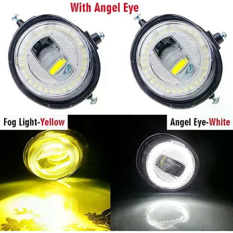 Feux antibrouillard LED compatibles (gauche + droite) avec feux de jour (Angel Eye) 30W H11 pour Mazda CX-5 CX5 (KE) I 2012 2013 2014 2015 2016 2017 (BLANC) (1/5)