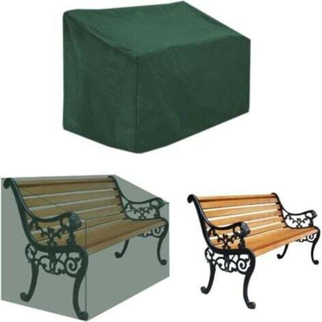 Housse de Protection pour Banc de Jardin Couverture étanche ,2 Places de étanche, Coupe-Vent, résistante aux UV 210D Polyester Oxford Gewebe, 134 x 66 x 89cm (Vert) (1/4)