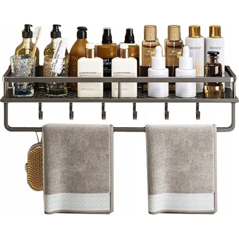 Küchenregal mit Einzelhaken, Badezimmer/Dusche, Metall, Aluminium, 60 cm
