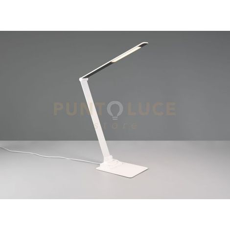 TRAVIS LAMPADA DA STUDIO LED 6,5W 650lm, 3000+5000+6500K BIANCA TOUCH RICARICABILE USB CON REGOLAZIONE TEMPERATURA DI COLORE E FUNZIONE MEMORIZZAZIONE H. 72CM