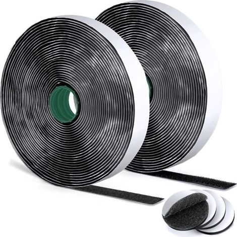 Scratch Autocollant, 2 x 8 m Shearable Bande Agrippantes Loop Rubans Adhésives, avec extra 4 Paires Scratch Autocollant [164] (1/4)