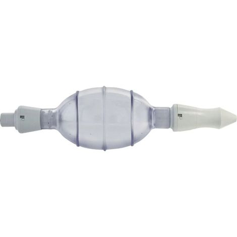 Soufflet de nettoyage pour robinet à bière avec bille anti-retour - Transparent, démontable, compatible métal et plastique (1/2)