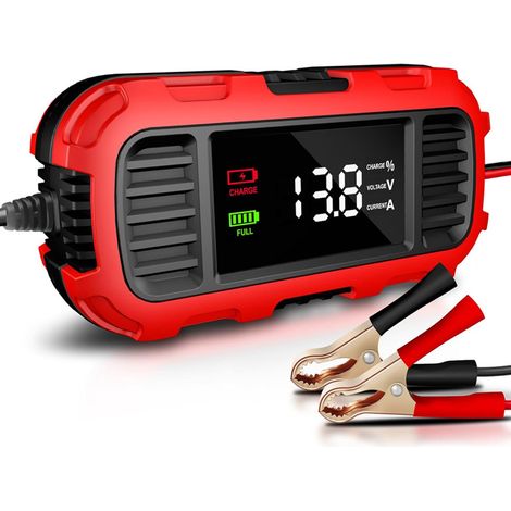 Chargeur et mainteneur de charge 12 V pour motos, quads et voitures. Chargeur de batterie à courant de maintien entièrement automatique de 2 A.