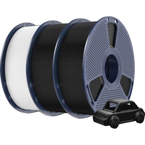 Filamento 3D, elevata resistenza, facile da stampare, 2BK 1WT (1/2)