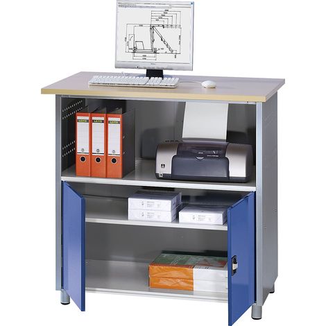 RAU, Poste informatique, avec tablette sur toute la largeur, (1/2)