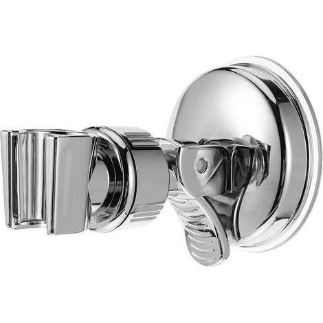 Removable and adjustable shower head holder with reusable wall suction cup. (1/5)
