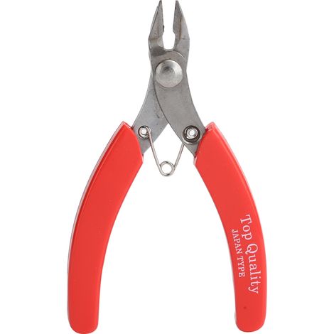 Flush Cutter Wire Side Cable Stainless Steel Cutting Nippers DIY Jewelry Processing Red Handle (1/5)