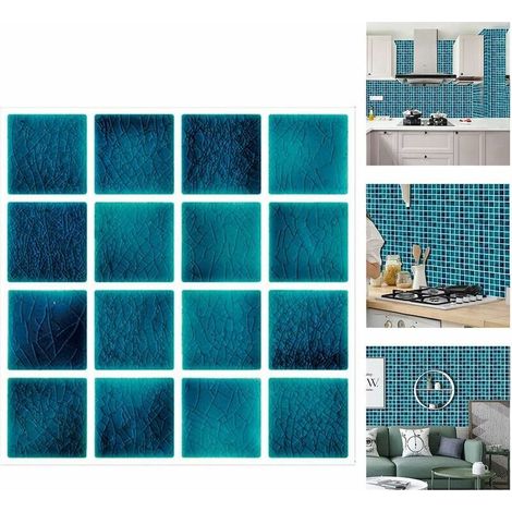 Tile Stickers for Bathroom and Kitchen, 30 Pieces Tile Stickers Waterproof Wall Sticker, Adhesive Tile Stickers for Walls Tiles Decor Size 10x10cm(Msc063) (1/5)