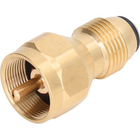 Adaptateur remplissage bouteille gaz propane 1lb laiton massif universel mini pour petites bonbonnes jetables recharge (1/5)