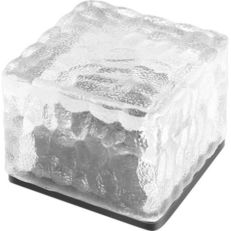 1 lámpara solar, impermeable, de vidrio y ABS, 4 modos de color, blanco/cálido/azul/multicolor, para valla, jardín, entrada de vehículos. (1/5)