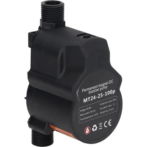Pompe de surpression pour douche automatique 24V DC, alimentation 100‑240V avec prise européenne, installation murale (1/5)
