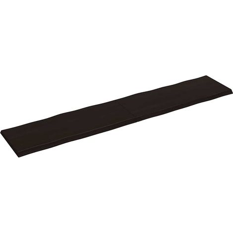 Maison Exclusive - Piano Tavolo Marrone Scuro 200x40x(2-4)cm Rovere Non Trattato (1/5)