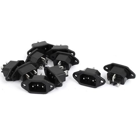 Alimentation secteur 250 V CA 10 A IEC 320C14Stecker à montage sur panneau Einlaufstutzen 100