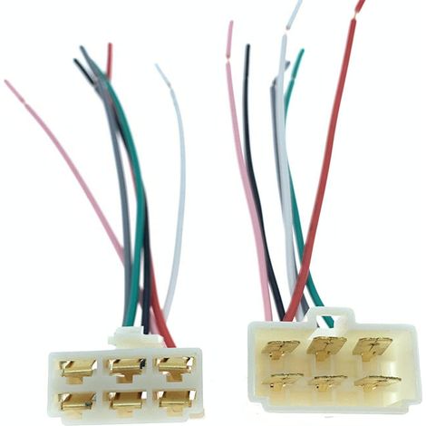 Compatible with Foton Aoling taillight socket and wiring harness, Jinling CTX Express, Metro CTS and Aumark S3 taillight socket -- JB1373-6P
