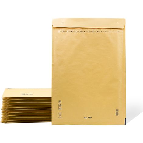 Buste imbottite di carta bolla interna in polietilene, colore marrone, borse per spedizioni con capacità per riporre documenti (5 buste, 300 x 420 mm) (1/5)