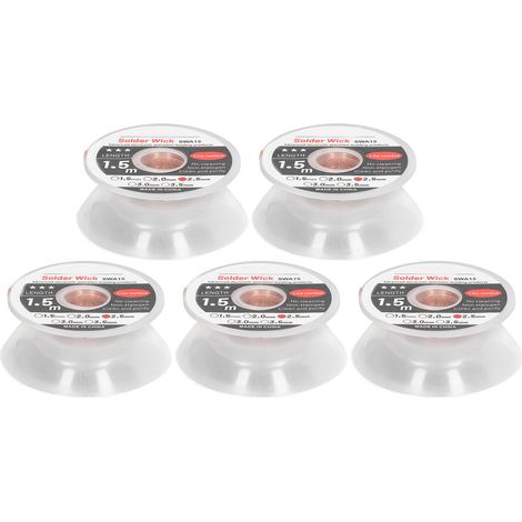 5Pcs Solder Wicks Advanced Electronic Accuracy Welding Tool No Cleaning Low Residue 1.5 Meter 2.5mm
