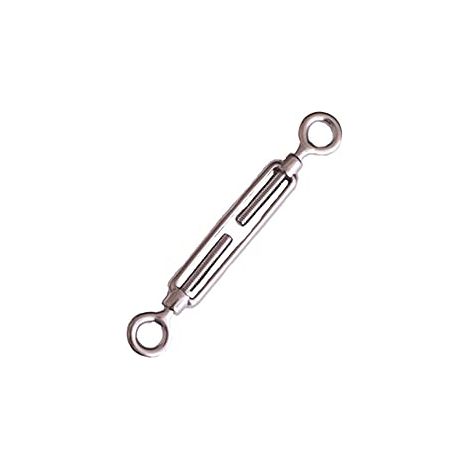 Bulk Hardware BH05002 Tenditore a Vite con Doppio Occhiello, in Acciaio Inossidabile A2 316 di Grado Marino, Sezione M6, Bianco (1/2)
