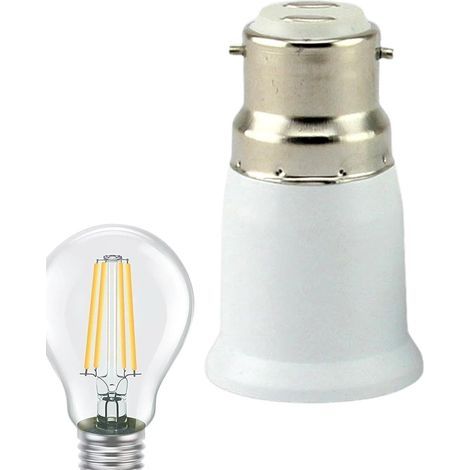 Adattatore da portalampada E27 a B22, portalampada a baionetta, portalampada per lampadine LED/CFL e a incandescenza [Classe energetica A] (1/5)