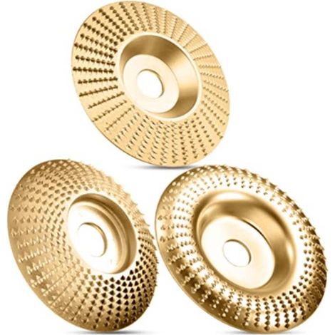 Lot de 3 disques carbure de tungstène 100 mm pour meuleuse – Anti-colmatage – Pour sculpter, façonner le bois (1/5)