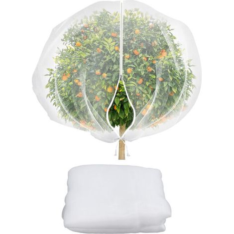 Filet de protection pour plantes jardin – Maille polyvalente 3 x 3 m avec cordon de serrage intégré, sac pratique et résistant