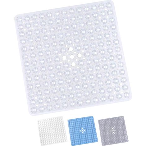 APEX Tapis de douche Yorkshire Bedding antidérapant et anti-moisissure-Tapis de bain carré 53 x 53 c -Tapis de baignoire doux au toucher (1/4)